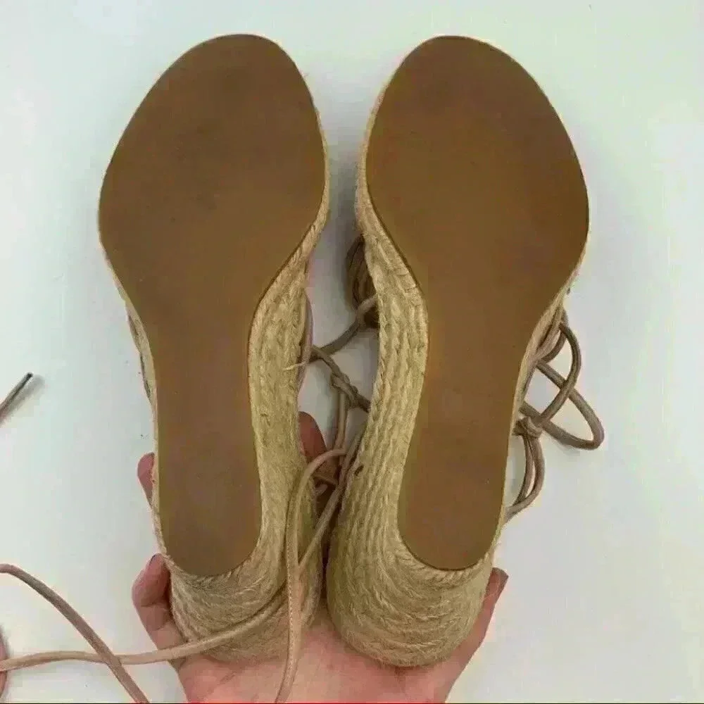 Ralph Lauren Purple Collection sandals 8.5 pink Italian leather Espadrilles